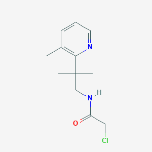 molecular formula C12H17ClN2O B2711782 2-Chloro-N-[2-methyl-2-(3-methylpyridin-2-yl)propyl]acetamide CAS No. 2411247-94-2