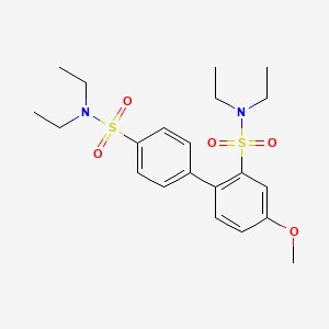 molecular formula C21H30N2O5S2 B2711795 N2,N2,N4',N4'-Tetraethyl-4-methoxy-[1,1'-biphenyl]-2,4'-disulfonamide CAS No. 1428153-14-3
