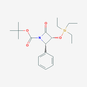 molecular formula C20H31NO4Si B027118 (3R,4S)-tert-Butyl 2-oxo-4-phenyl-3-(triethylsilyloxy)azetidine-1-carboxylate CAS No. 149198-47-0