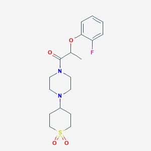 1-(4-(1,1-dioxidotetrahydro-2H-thiopyran-4-yl)piperazin-1-yl)-2-(2-fluorophenoxy)propan-1-one