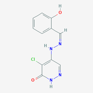 (Z)-4-chloro-5-(2-(2-hydroxybenzylidene)hydrazinyl)pyridazin-3(2H)-one