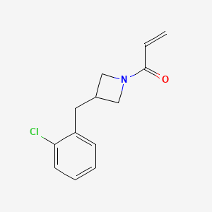 1-[3-[(2-Chlorophenyl)methyl]azetidin-1-yl]prop-2-en-1-one