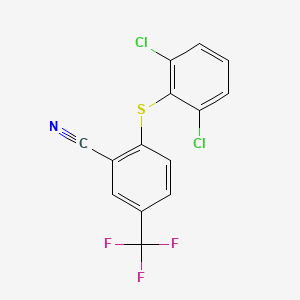 2-((2,6-Dichlorophenyl)sulfanyl)-5-(trifluoromethyl)benzenecarbonitrile