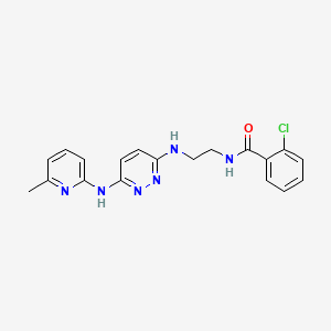 2-chloro-N-(2-((6-((6-methylpyridin-2-yl)amino)pyridazin-3-yl)amino)ethyl)benzamide
