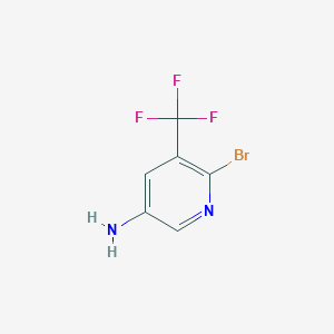 molecular formula C6H4BrF3N2 B2711853 6-Bromo-5-(trifluoromethyl)pyridin-3-amine CAS No. 1642844-33-4