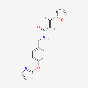 (E)-3-(furan-2-yl)-N-(4-(thiazol-2-yloxy)benzyl)acrylamide