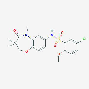 5-chloro-2-methoxy-N-(3,3,5-trimethyl-4-oxo-2,3,4,5-tetrahydrobenzo[b][1,4]oxazepin-7-yl)benzenesulfonamide
