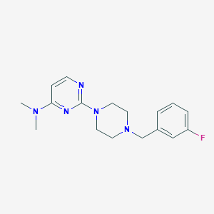 2-{4-[(3-fluorophenyl)methyl]piperazin-1-yl}-N,N-dimethylpyrimidin-4-amine