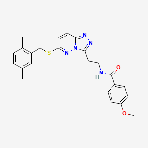 N-(2-(6-((2,5-dimethylbenzyl)thio)-[1,2,4]triazolo[4,3-b]pyridazin-3-yl)ethyl)-4-methoxybenzamide