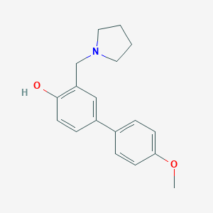molecular formula C18H21NO2 B027119 4'-Methoxy-3-(1-pyrrolidinylmethyl)-4-biphenylol CAS No. 106609-37-4