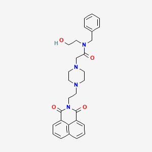 N-benzyl-2-(4-(2-(1,3-dioxo-1H-benzo[de]isoquinolin-2(3H)-yl)ethyl)piperazin-1-yl)-N-(2-hydroxyethyl)acetamide