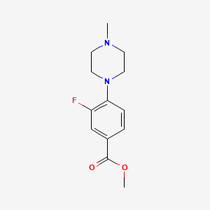 molecular formula C13H17FN2O2 B2711905 甲基 3-氟-4-(4-甲基-1-哌嗪基)苯甲酸酯 CAS No. 948018-58-4
