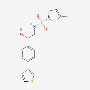 molecular formula C17H17NO3S3 B2711987 N-{2-hydroxy-2-[4-(thiophen-3-yl)phenyl]ethyl}-5-methylthiophene-2-sulfonamide CAS No. 2097929-81-0