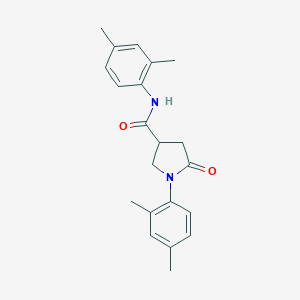 molecular formula C21H24N2O2 B271199 N,1-bis(2,4-dimethylphenyl)-5-oxopyrrolidine-3-carboxamide 
