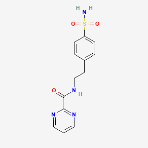 molecular formula C13H14N4O3S B2711994 N-[2-(4-sulfamoylphenyl)ethyl]pyrimidine-2-carboxamide CAS No. 1251634-79-3
