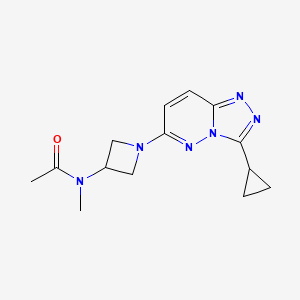molecular formula C14H18N6O B2712031 N-(1-{3-cyclopropyl-[1,2,4]triazolo[4,3-b]pyridazin-6-yl}azetidin-3-yl)-N-methylacetamide CAS No. 2320146-74-3