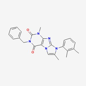 molecular formula C24H23N5O2 B2712071 3-benzyl-8-(2,3-dimethylphenyl)-1,7-dimethyl-1H,2H,3H,4H,8H-imidazo[1,2-g]purine-2,4-dione CAS No. 899987-27-0
