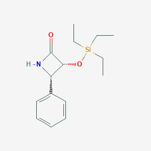 molecular formula C15H23NO2Si B027121 (3R,4S)-3-[(Triethylsilyl)oxy]-4-phenyl-2-azetidinone CAS No. 149140-54-5