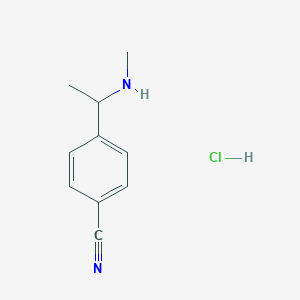 B2712105 4-(1-(Methylamino)ethyl)benzonitrile hydrochloride CAS No. 2413375-43-4
