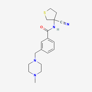 molecular formula C18H24N4OS B2712119 N-(3-cyanothiolan-3-yl)-3-[(4-methylpiperazin-1-yl)methyl]benzamide CAS No. 1394762-09-4