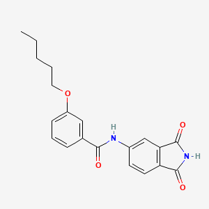 molecular formula C20H20N2O4 B2712138 N-(1,3-dioxoisoindolin-5-yl)-3-(pentyloxy)benzamide CAS No. 683235-77-0