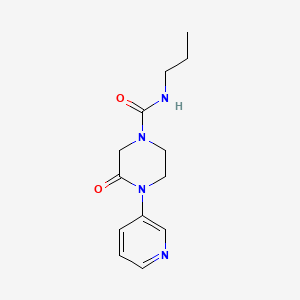 molecular formula C13H18N4O2 B2712156 3-oxo-N-propyl-4-(pyridin-3-yl)piperazine-1-carboxamide CAS No. 2320821-64-3