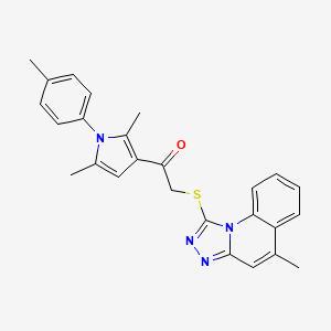 1-[2,5-dimethyl-1-(4-methylphenyl)-1H-pyrrol-3-yl]-2-[(5-methyl[1,2,4]triazolo[4,3-a]quinolin-1-yl)sulfanyl]ethanone