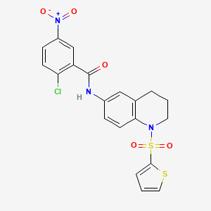 2-chloro-5-nitro-N-(1-(thiophen-2-ylsulfonyl)-1,2,3,4-tetrahydroquinolin-6-yl)benzamide