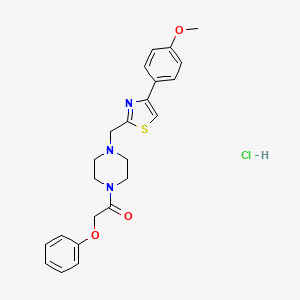 1-(4-((4-(4-Methoxyphenyl)thiazol-2-yl)methyl)piperazin-1-yl)-2-phenoxyethanone hydrochloride
