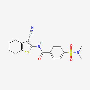 N-(3-cyano-4,5,6,7-tetrahydro-1-benzothiophen-2-yl)-4-(dimethylsulfamoyl)benzamide