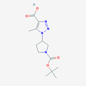 1-{1-[(tert-butoxy)carbonyl]pyrrolidin-3-yl}-5-methyl-1H-1,2,3-triazole-4-carboxylic acid