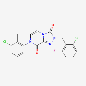 7-(3-chloro-2-methylphenyl)-2-(2-chloro-6-fluorobenzyl)-[1,2,4]triazolo[4,3-a]pyrazine-3,8(2H,7H)-dione