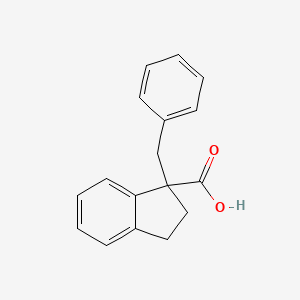 molecular formula C17H16O2 B2712205 1-benzyl-2,3-dihydro-1H-indene-1-carboxylic acid CAS No. 872785-39-2