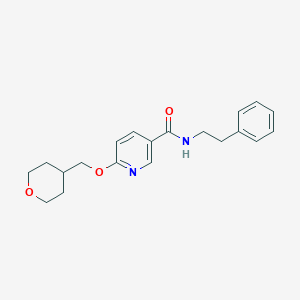 N-phenethyl-6-((tetrahydro-2H-pyran-4-yl)methoxy)nicotinamide
