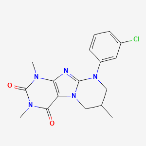 9-(3-chlorophenyl)-1,3,7-trimethyl-7,8-dihydro-6H-purino[7,8-a]pyrimidine-2,4-dione