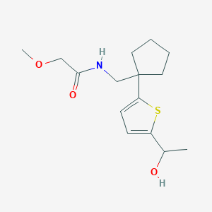 N-((1-(5-(1-hydroxyethyl)thiophen-2-yl)cyclopentyl)methyl)-2-methoxyacetamide