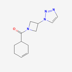 (3-(1H-1,2,3-triazol-1-yl)azetidin-1-yl)(cyclohex-3-en-1-yl)methanone