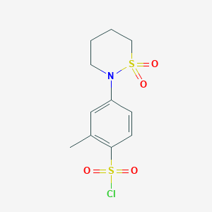 4-(1,1-Dioxo-1$l^{6},2-thiazinan-2-yl)-2-methylbenzene-1-sulfonyl chloride