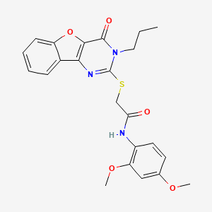 N-(2,4-dimethoxyphenyl)-2-((4-oxo-3-propyl-3,4-dihydrobenzofuro[3,2-d]pyrimidin-2-yl)thio)acetamide