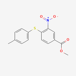 molecular formula C15H13NO4S B2712220 methyl 4-[(4-methylphenyl)sulfanyl]-3-nitrobenzoate CAS No. 50437-61-1