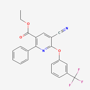 Ethyl 5-cyano-2-phenyl-6-(3-(trifluoromethyl)phenoxy)nicotinate