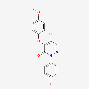 5-chloro-2-(4-fluorophenyl)-4-(4-methoxyphenoxy)-3(2H)-pyridazinone