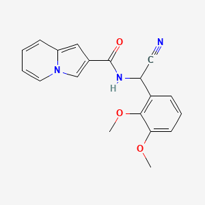 N-[Cyano-(2,3-dimethoxyphenyl)methyl]indolizine-2-carboxamide