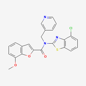 N-(4-chlorobenzo[d]thiazol-2-yl)-7-methoxy-N-(pyridin-3-ylmethyl)benzofuran-2-carboxamide