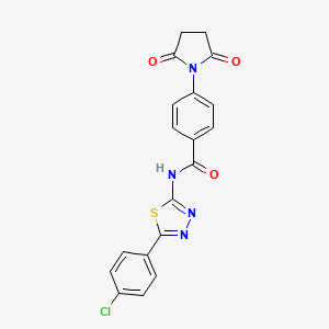 N-(5-(4-chlorophenyl)-1,3,4-thiadiazol-2-yl)-4-(2,5-dioxopyrrolidin-1-yl)benzamide