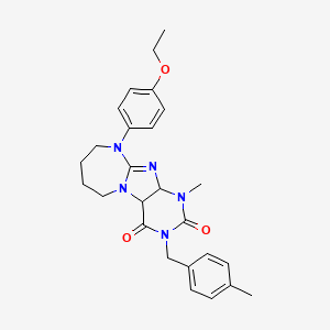 10-(4-ethoxyphenyl)-1-methyl-3-[(4-methylphenyl)methyl]-1H,2H,3H,4H,6H,7H,8H,9H,10H-[1,3]diazepino[1,2-g]purine-2,4-dione