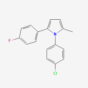 molecular formula C17H13ClFN B2712259 1-(4-氯苯基)-2-(4-氟苯基)-5-甲基-1H-吡咯 CAS No. 478245-51-1
