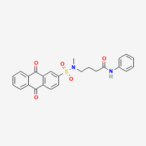 molecular formula C25H22N2O5S B2712268 4-(N-methyl-9,10-dioxo-9,10-dihydroanthracene-2-sulfonamido)-N-phenylbutanamide CAS No. 941900-62-5