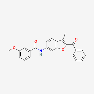molecular formula C24H19NO4 B2712273 N-(2-苯甲酰-3-甲基-1-苯并呋喃-6-基)-3-甲氧基苯甲酰胺 CAS No. 923141-00-8