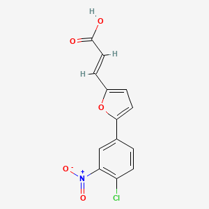 molecular formula C13H8ClNO5 B2712275 3-(5-(4-Chloro-3-nitrophenyl)furan-2-yl)acrylic acid CAS No. 714242-11-2